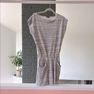 Gray Striped Women's Dress
